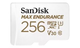 Sandisk MicroSDXC Max Endurance 256GB (V30/U3/Cl.10/R100/W40) + SD adapter memóriakártya